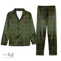 ScotsTee Shop Scottish Bisset SC Tartan Pajama Satin Velvet Flannel Pajama Set