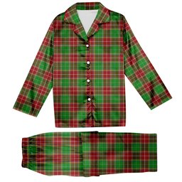 ScotsTee Shop Scottish Baxter Modern Tartan Pajama Satin Velvet Flannel Pajama Set