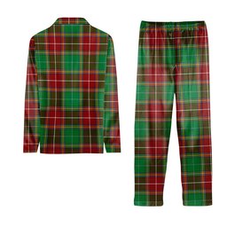 ScotsTee Shop Scottish Baxter Modern Tartan Pajama Satin Velvet Flannel Pajama Set