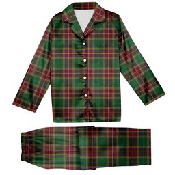 ScotsTee Shop Scottish Baxter Tartan Pajama Satin Velvet Flannel Pajama Set