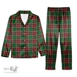 ScotsTee Shop Scottish Baxter Tartan Pajama Satin Velvet Flannel Pajama Set