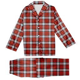 ScotsTee Shop Scottish Brodie Dress Ancient Tartan Pajama Satin Velvet Flannel Pajama Set