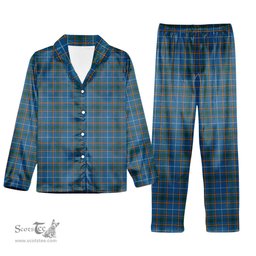 ScotsTee Shop Scottish Bains of Caithness Tartan Pajama Satin Velvet Flannel Pajama Set