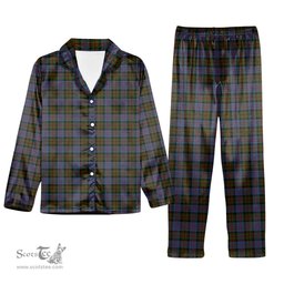 ScotsTee Shop Scottish Bowie Tartan Pajama Satin Velvet Flannel Pajama Set