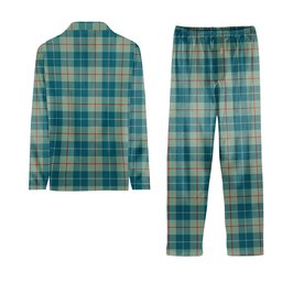 ScotsTee Shop Scottish Barclay Hunting #2 Ancient Clan Tartan Pajama Satin Velvet Flannel Pajama Set