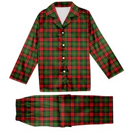 ScotsTee Shop Scottish Blackstock Tartan Pajama Satin Velvet Flannel Pajama Set