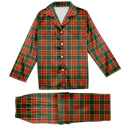 ScotsTee Shop Scottish Baxter of Balgavies Modern Tartan Pajama Satin Velvet Flannel Pajama Set