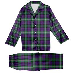ScotsTee Shop Scottish Baillie Highland Society Ancient Tartan Pajama Satin Velvet Flannel Pajama Set