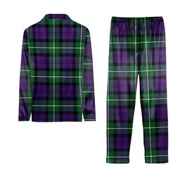 ScotsTee Shop Scottish Baillie Highland Society Ancient Tartan Pajama Satin Velvet Flannel Pajama Set