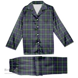 ScotsTee Shop Scottish Campbell Argyll Modern Tartan Pajama Satin Velvet Flannel Pajama Set
