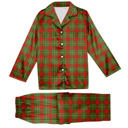 ScotsTee Shop Scottish Callander Tartan Pajama Satin Velvet Flannel Pajama Set