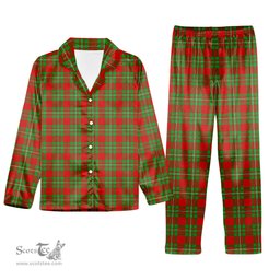ScotsTee Shop Scottish Callander Tartan Pajama Satin Velvet Flannel Pajama Set