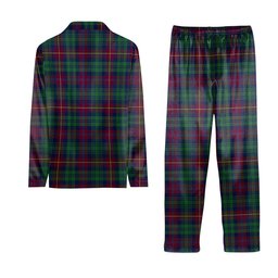 ScotsTee Shop Scottish Cairns of Finavon Modern Tartan Pajama Satin Velvet Flannel Pajama Set