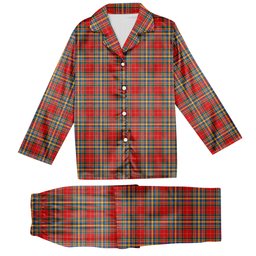 ScotsTee Shop Scottish Chattan Chief Modern Tartan Pajama Satin Velvet Flannel Pajama Set