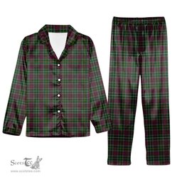 ScotsTee Shop Scottish Crosbie Tartan Pajama Satin Velvet Flannel Pajama Set