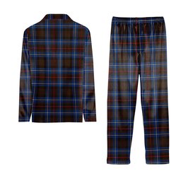ScotsTee Shop Scottish Cockburn Brown Modern Tartan Pajama Satin Velvet Flannel Pajama Set
