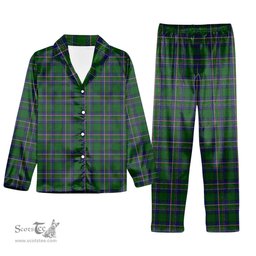 ScotsTee Shop Scottish Cockburn Old Pattern Tartan Pajama Satin Velvet Flannel Pajama Set