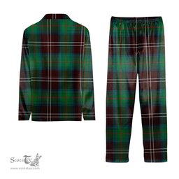 ScotsTee Shop Scottish Chisholm Hunting Ancient Tartan Pajama Satin Velvet Flannel Pajama Set