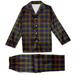 ScotsTee Shop Scottish Clelland Modern Tartan Pajama Satin Velvet Flannel Pajama Set