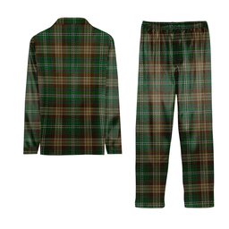 ScotsTee Shop Scottish Corcoran of Sherbrooke Tartan Pajama Satin Velvet Flannel Pajama Set