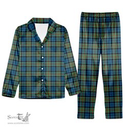 ScotsTee Shop Scottish Colquhoun Ancient Tartan Pajama Satin Velvet Flannel Pajama Set