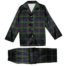 ScotsTee Shop Scottish Clark of Ulva Tartan Pajama Satin Velvet Flannel Pajama Set