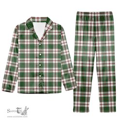 ScotsTee Shop Scottish Crawford Arisaid Dance Ancient Tartan Pajama Satin Velvet Flannel Pajama Set