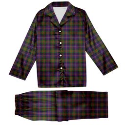 ScotsTee Shop Scottish Cameron of Erracht Modern Tartan Pajama Satin Velvet Flannel Pajama Set