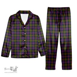 ScotsTee Shop Scottish Cameron of Erracht Modern Tartan Pajama Satin Velvet Flannel Pajama Set