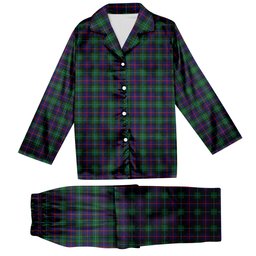 ScotsTee Shop Scottish Campbel of Cawdor Modern Tartan Pajama Satin Velvet Flannel Pajama Set