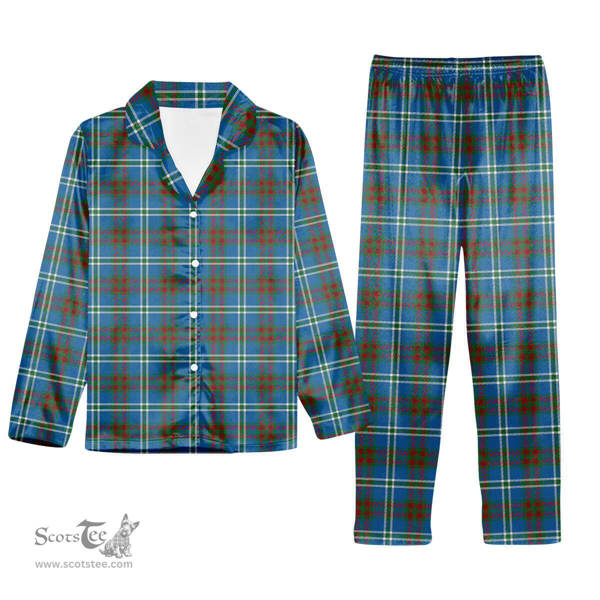 ScotsTee Shop Scottish Cathcart Ancient Tartan Pajama Satin Velvet Flannel Pajama Set