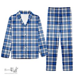 ScotsTee Shop Scottish Craig Paisley Modern Tartan Pajama Satin Velvet Flannel Pajama Set