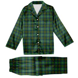 ScotsTee Shop Scottish Cranston Modern Tartan Pajama Satin Velvet Flannel Pajama Set