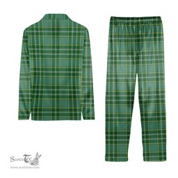 ScotsTee Shop Scottish Currie Modern Tartan Pajama Satin Velvet Flannel Pajama Set