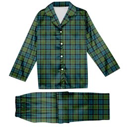 ScotsTee Shop Scottish Colquhoun Ancient Clan Tartan Pajama Satin Velvet Flannel Pajama Set