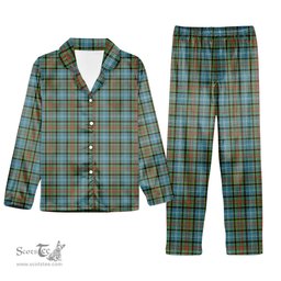 ScotsTee Shop Scottish Caldwell Tartan Pajama Satin Velvet Flannel Pajama Set