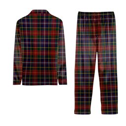 ScotsTee Shop Scottish Crosser Tartan Pajama Satin Velvet Flannel Pajama Set