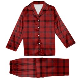 ScotsTee Shop Scottish Buie Tartan Pajama Satin Velvet Flannel Pajama Set