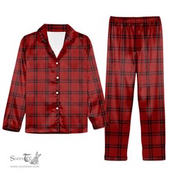 ScotsTee Shop Scottish Buie Tartan Pajama Satin Velvet Flannel Pajama Set