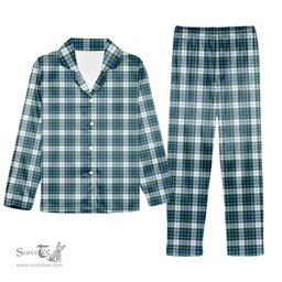 ScotsTee Shop Scottish Campbell Dress Ancient 02 Tartan Pajama Satin Velvet Flannel Pajama Set