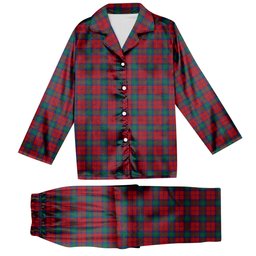 ScotsTee Shop Scottish Byres Tartan Pajama Satin Velvet Flannel Pajama Set