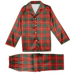ScotsTee Shop Scottish Chisholm of Strathglass Ancient Tartan Pajama Satin Velvet Flannel Pajama Set
