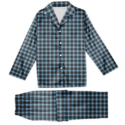 ScotsTee Shop Scottish Clark Ancient Tartan Pajama Satin Velvet Flannel Pajama Set