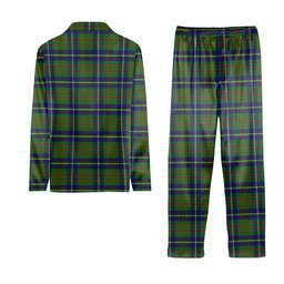 ScotsTee Shop Scottish Cameron of Lochiel Hunting Tartan Pajama Satin Velvet Flannel Pajama Set