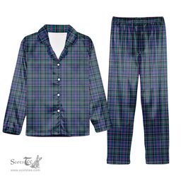 ScotsTee Shop Scottish Cooper SC Tartan Pajama Satin Velvet Flannel Pajama Set