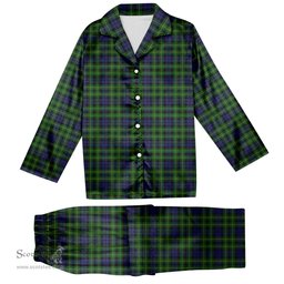 ScotsTee Shop Scottish Campbell of Breadalbane 2 Tartan Pajama Satin Velvet Flannel Pajama Set