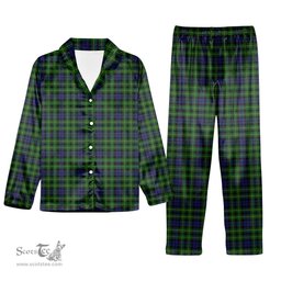 ScotsTee Shop Scottish Campbell of Breadalbane 2 Tartan Pajama Satin Velvet Flannel Pajama Set