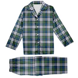 ScotsTee Shop Scottish Colquhoun Dress Ancient Tartan Pajama Satin Velvet Flannel Pajama Set