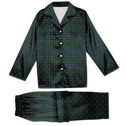ScotsTee Shop Scottish Carmichael Modern Tartan Pajama Satin Velvet Flannel Pajama Set