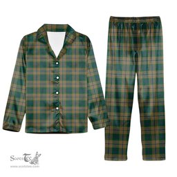 ScotsTee Shop Scottish Chisholm Colonial Tartan Pajama Satin Velvet Flannel Pajama Set
